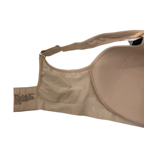 Bali Womens Comfort Revolution Wire-Free Bra Size 40DD Beige Nylon Spandex NEW - Picture 11 of 14